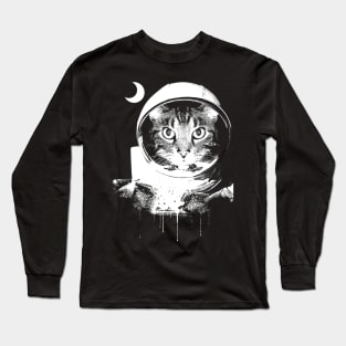 Space Cat Astronaut Long Sleeve T-Shirt